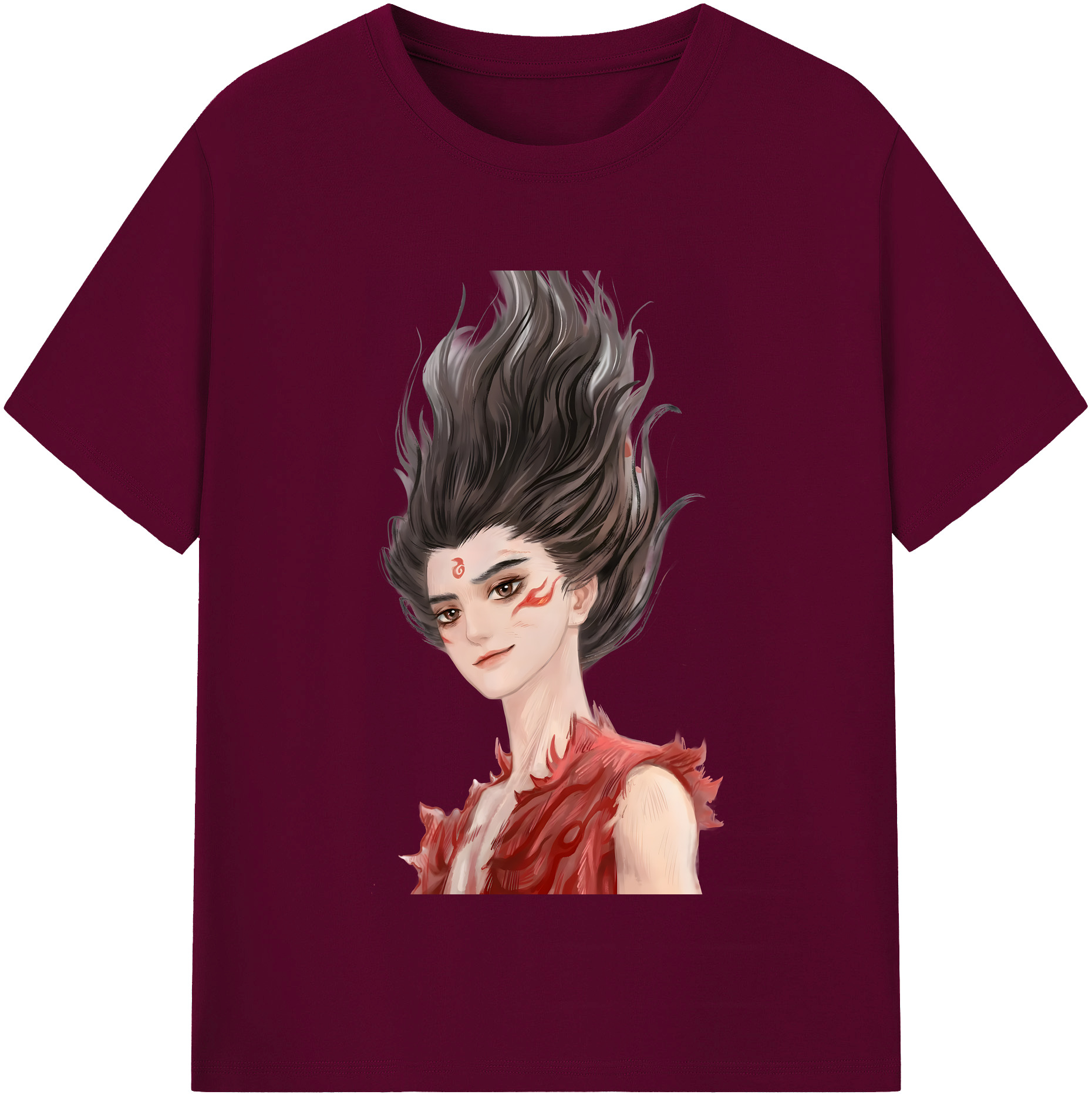 （画像用） Ne Zha 2 ナタ 魔童の大暴れ レディースカジュアルプリントTシャツ（綿100％）